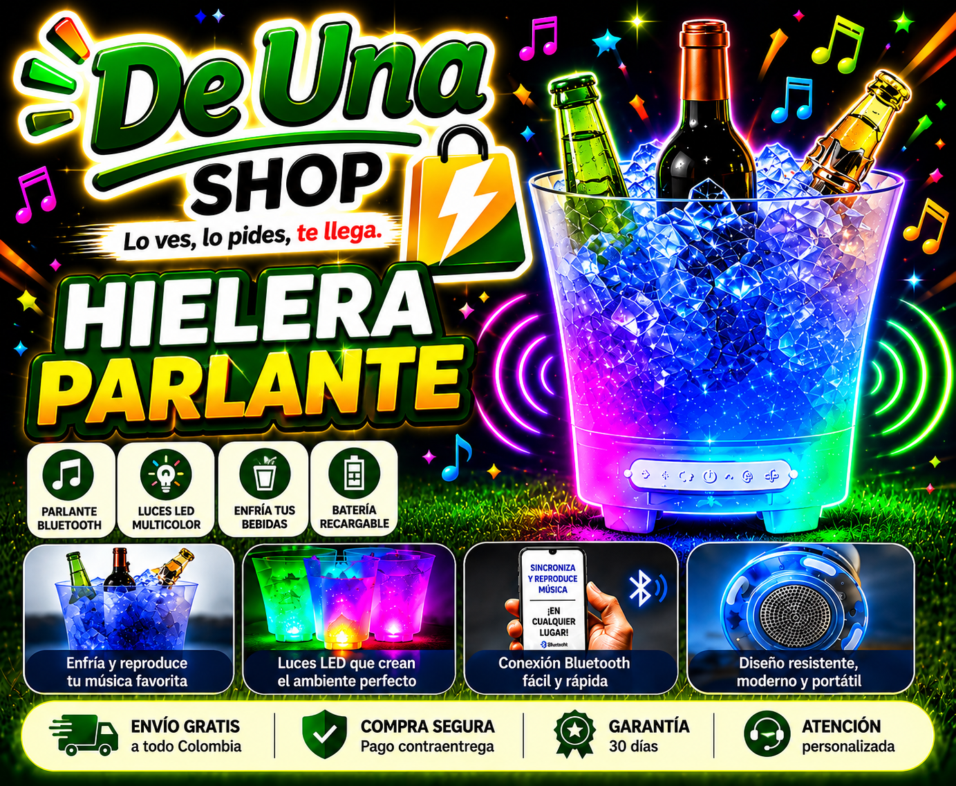 Hielera con Parlante