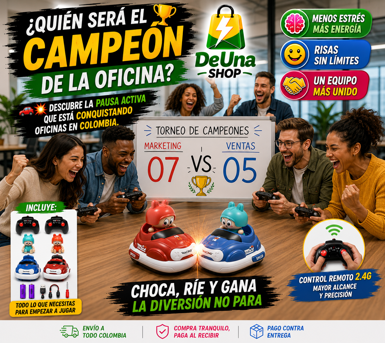 Juego de Carros Chocones Premium